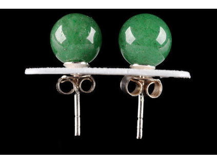 9495 1 nausnice z mineralu avanturin zeleny nausnice