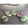 11238 2 fluorit privesek vrtany