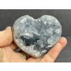 12078 4 druzy z mineralu celestin druza ve tvaru srdce
