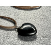 13188 privesky z mineralu achat cerny privesek srdce