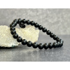 13734 naramky z mineralu a polodrahokamu achatovy naramek sperky z cerneho matneho achatu