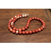 14532 2 nahrdelniky z mineralu jaspis cerveny nahrdelnik