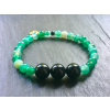 16998 naramky z mineralu achat zeleny s onyxem naramek