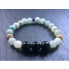 17049 naramky z mineralu amazonit s onyxem naramek