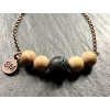 17367 2 nahrdelniky z mineralu jaspis lava nahrdelnik