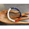 19122 3 naramky z mineralu trikolora magnezit lapis lazuli karneol naramek