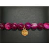 19685 4 naramky z mineralu achat fuchsiovy naramek
