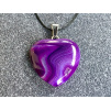 20009 1 privesky z mineralu achat fialovy privesek srdce