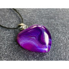 20009 privesky z mineralu achat fialovy privesek srdce