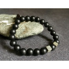 20255 1 naramky z mineralu achat cerny pyrit naramek