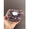20876 8 svicny z mineralu a polodrahokamu ametystova druza svicen z ametystu ametystova dekorace