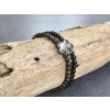 25303 2 naramky z mineralu bronzit achat naramek kyticka