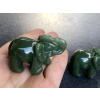 28308 3 sloni z mineralu avanturin zeleny slon