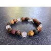 29787 naramky z mineralu jaspi picasso ruzenin hematit naramek