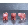 30993 2 sloni z mineralu kremen cherry slon