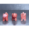 30993 3 sloni z mineralu kremen cherry slon