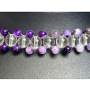 31751 3 nahrdelniky z mineralu achat fialovy kristal nahrdelnik choker