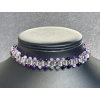 31751 nahrdelniky z mineralu achat fialovy kristal nahrdelnik choker
