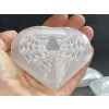 32432 2 srdce z mineralu selenit bily srdce gravirovani andelske kridlo
