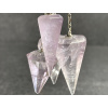 32459 2 kyvadla z mineralu ametyst svetly kyvadlo