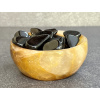 34549 3 misky z mineralu a polodrahokamu miska z kremene zeleziteho dekorace nadoba