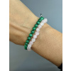35206 1 set naramku harmonicka laska z ruzeninu a malachitu pro zdrave vztahy a lasku