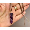 35305 5 privesky z mineralu a polodrahokamu ametystovy privesek ve tvaru hrotu sperky z ametystu