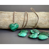 36277 2 privesky z mineralu a polodrahokamu malachitovy privesek srdce sperky z malachitu