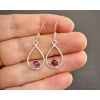 36292 2 nausnice z mineralu a polodrahokamu sperky z ametystu ametystove nausnice