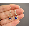 36298 4 nausnice z mineralu a polodrahokamu nausnice z lapisu lazuli sperky s lapisem lazuli