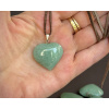 36307 3 privesky z mineralu a polodrahokamu privesek z avanturinu zeleneho sperky ve tvaru srdce