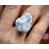 36417 3 prsteny z mineralu a polodrahokamu prsten ze suroveho kalcitu modreho sperky ze surovych kamenu