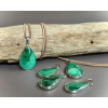 přívěsky z minerálů a polodrahokamů, malachitový přívěsek, šperky s malachitem