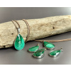 přívěsky z minerálů a polodrahokamů, malachitový přívěsek, šperky s malachitem