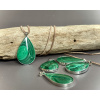 přívěsky z minerálů a polodrahokamů, malachitový přívěsek, šperky s malachitem
