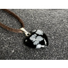 5574 privesky z mineralu obsidian vlockovy privesek srdce