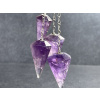 8352 3 kyvadla z mineralu ametyst kyvadlo
