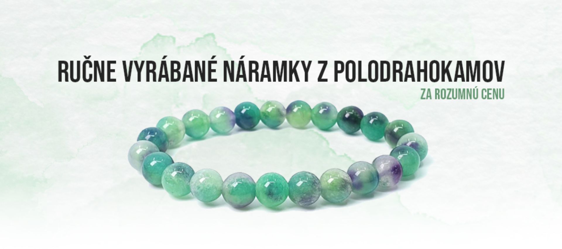 Ručne vyrábané náramky z polodrahokamov