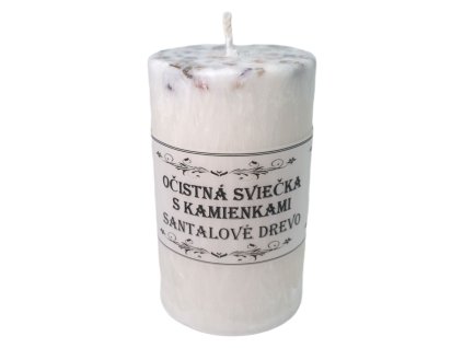 Očistná sviečka s kamienkami - svetnaramkov.sk