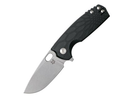 3989 noz fox knives core fold black frn n690 stone washed black spacer fx 604