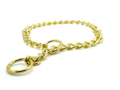 stahovaci retizkovy obojek pro psy 68cm zlaty 1