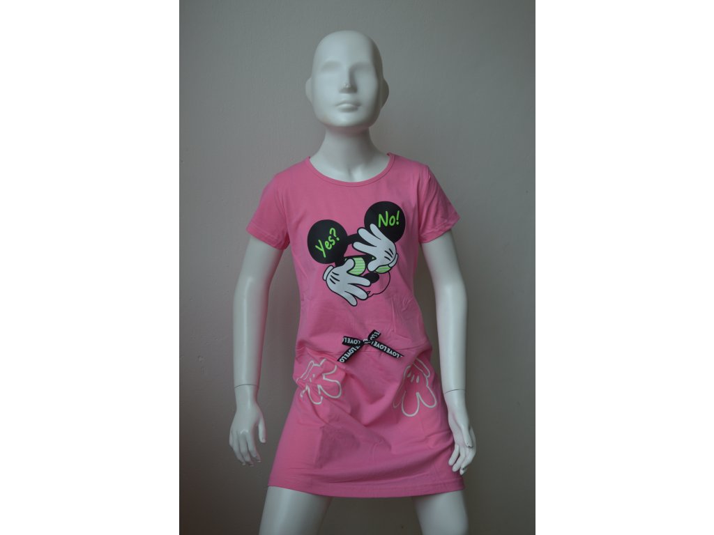 Dívčí šaty Kugo WK 0832 - růžové