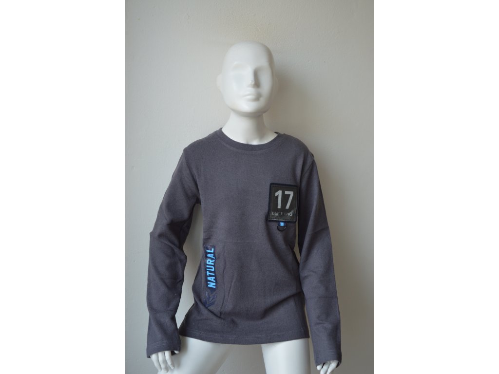 Chlapecký svetr Kugo S 3141 s 3D obrázkem - šedý