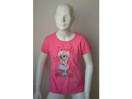 Dívčí moderní růžové triko zn. Kugo