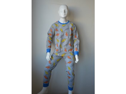 Chlapecké pyžamo Wolf S 2155D s dlouhým rukávem - šedé