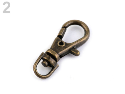 Kovová karabína otvor 4 mm