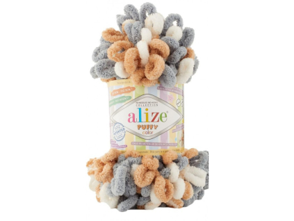 Puffy Color 6395 - svetlohnedá-sivomodrá-biela