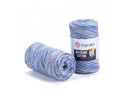 Macrame Cotton VR 916 - modrá-šedá