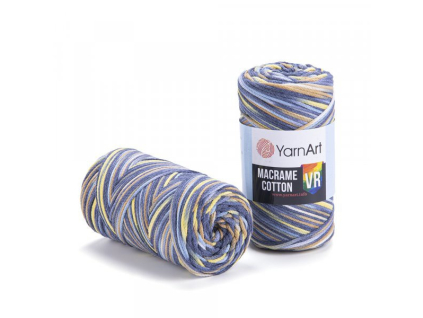 Macrame Cotton VR 915 - modrá-žltá