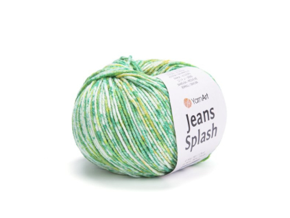 Jeans Splash 946 - Zelená-žltá-biela